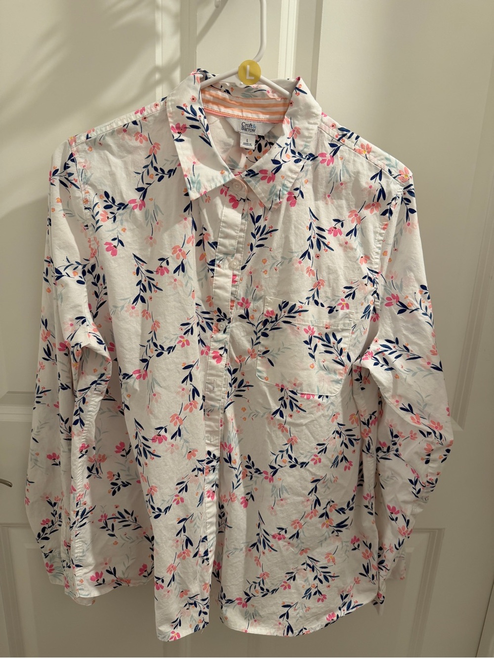 Macy’s Croft and Barrow  pretty print blouse. Large